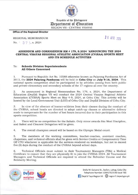 region 7 memorandum 2024|depedro1.com.